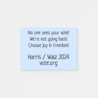 Niemand sieht Ihre Stimme! GOTV-Notizen an die Wäh Post-it Klebezettel