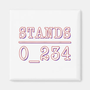 Niemand unter Stands - Funny Mathe Joke Math Pun T Magnet