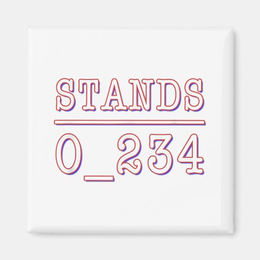 Niemand unter Stands - Funny Mathe Joke Math Pun T Magnet (Vorne)