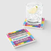 Niemand weiß, dass ich Demi Sapio Pansexual QUE bi Steinuntersetzer (Seitenansicht)