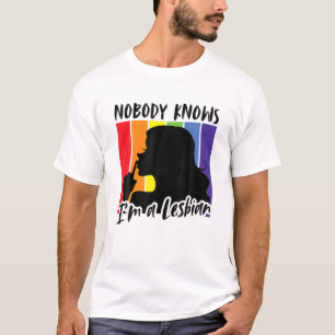 Niemand weiß, dass ich ein lesbischer Funny Bi Tra T-Shirt