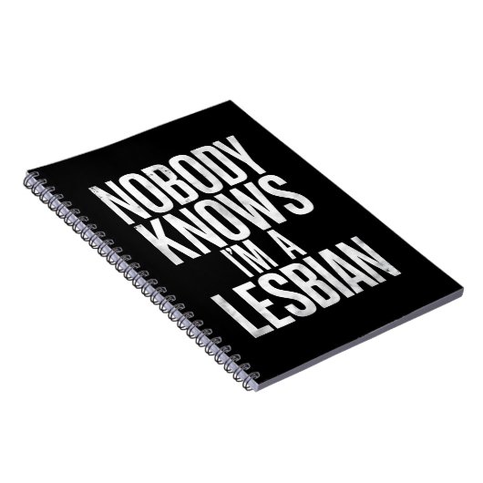 Niemand weiß, dass ich ein lesbischer Funny Gay Pr Notizblock (Rechte Seite)