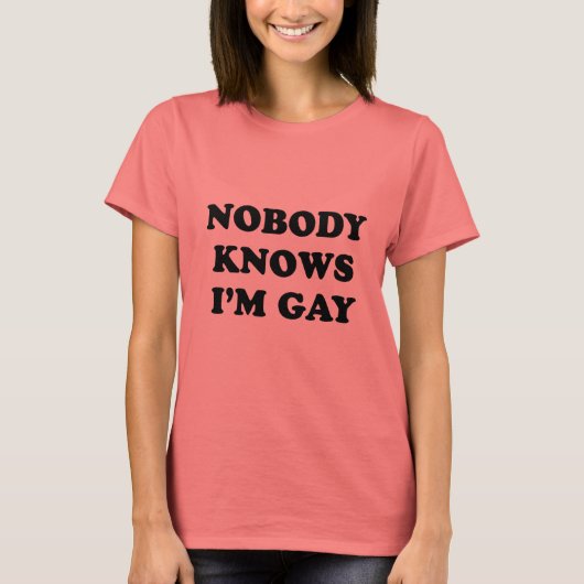 Niemand weiß, dass ich gay bin T-Shirt (Vorderseite)