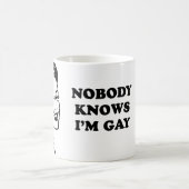 NIEMAND WEISS, dass ich HOMOSEXUELL bin Kaffeetasse (Mittel)