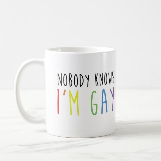 Niemand weiß, dass ich homosexuell bin kaffeetasse (Links)