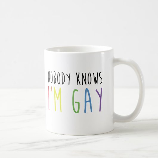 Niemand weiß, dass ich homosexuell bin kaffeetasse (Rechts)