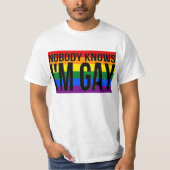Niemand weiß, dass ich homosexuell bin T-Shirt (Vorderseite)