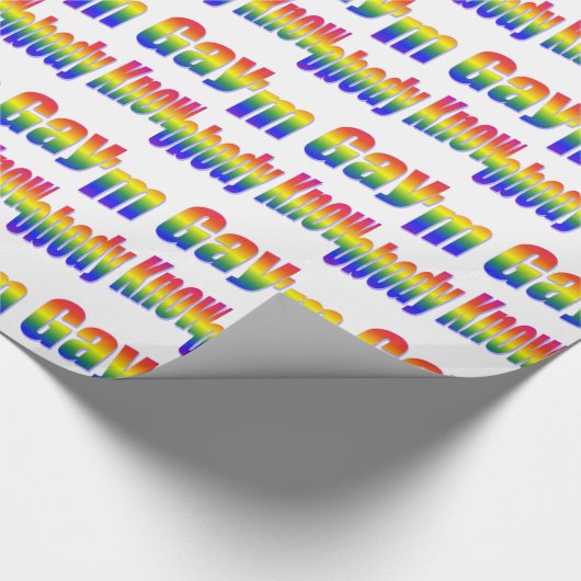 Niemand weiß, dass ich homosexueller Regenbogen Geschenkpapier (Ecke)