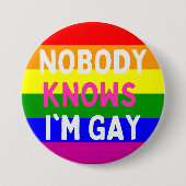 Niemand weiß, dass ich schwul bin button (Vorderseite)