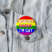 Niemand weiß, dass ich schwul bin button (Beispiel)
