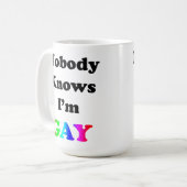 Niemand weiß, dass ich schwul bin kaffeetasse (Vorderseite Links)