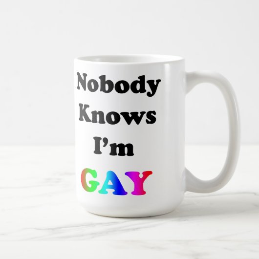 Niemand weiß, dass ich schwul bin kaffeetasse (Rechts)