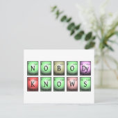 Niemand weiß in chemischen Elementen Postkarte (Stehend Vorderseite)