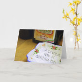 Niemand wird am Tisch alt Karte (Gelbe Blume)