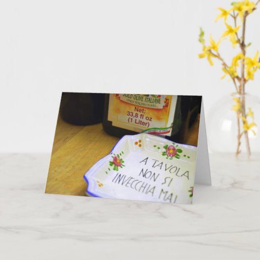 Niemand wird am Tisch alt Karte (Gelbe Blume)