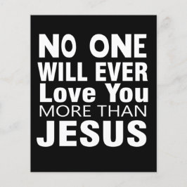 Niemand wird dich je mehr als Jesus Liebe haben   Flyer