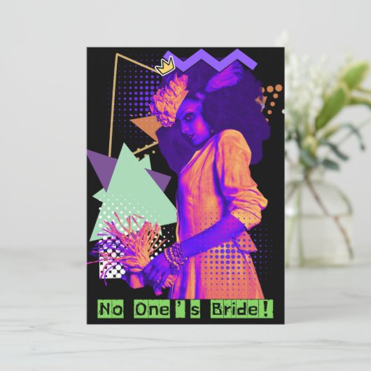 Niemand zu Halloween-Einladung Einladung (Stehend Vorderseite)