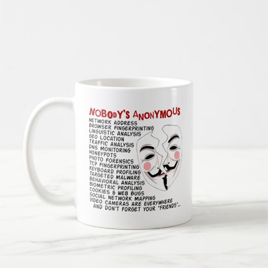 Niemanden anonym kaffeetasse (Links)