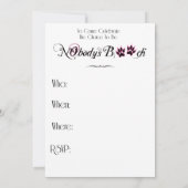 Niemanden Bxxch Einladung (Rückseite)