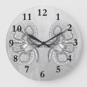 NIERE 2 ZEICHNEND GROßE WANDUHR (Vorderseite)