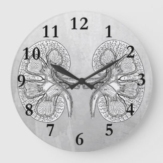 NIERE 2 ZEICHNEND GROßE WANDUHR