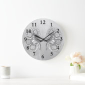 NIERE 2 ZEICHNEND GROßE WANDUHR (Zuhause)