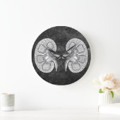 NIERE 2 ZEICHNEND GROßE WANDUHR (Zuhause)