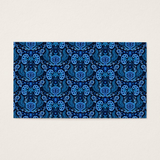 Niere Damask in Navy Blue (Vorderseite)