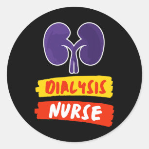 Niere Nurse Nephrologie Nurse Dialyse Technischer Runder Aufkleber