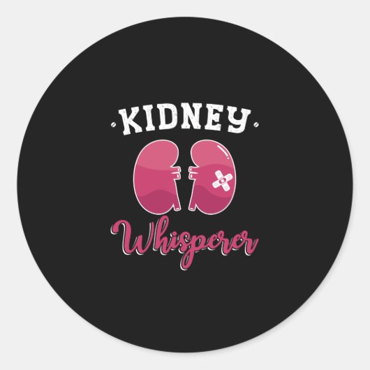 Niere Whisperer Dialysis Nurse Nephrologie Tech Runder Aufkleber (Vorderseite)