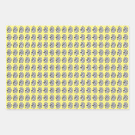 Nieren, gelb geschenkpapier set