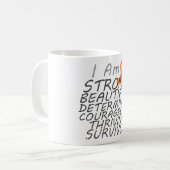 Nieren-Krebs bin ich starker Überlebender Kaffeetasse (Vorderseite Links)