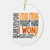 Nieren-Krebs des Überlebend-4 Keramik Ornament (Links)