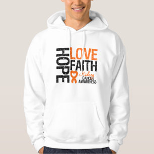 Nieren-Krebs-Hoffnungs-Liebe-Glaube Hoodie