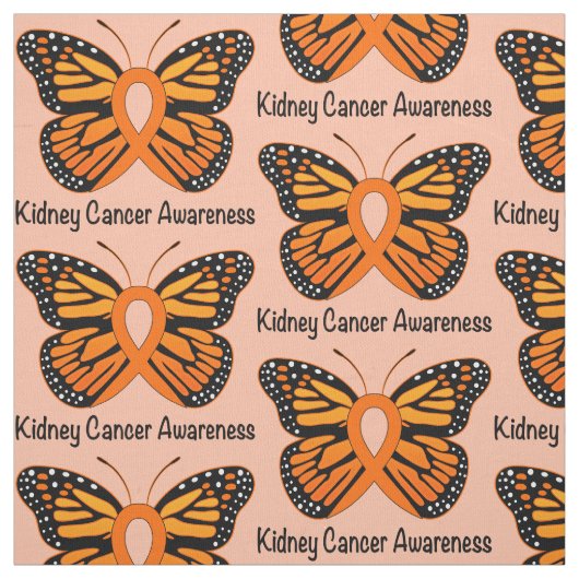 Nieren-Krebs-Schmetterling der Hoffnung Stoff (Muster)