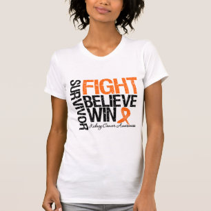 Nieren-Krebs-Überlebend-Kampf glauben Gewinn-Mott T-Shirt