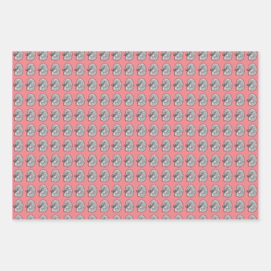 Nieren, Rose Geschenkpapier Set (Vorderseite)