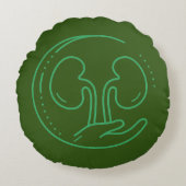 Nierendialyse Pilze Rundes Kissen (Vorderseite)