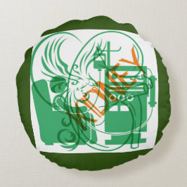 Nierendialyse Pilze Rundes Kissen