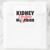 Nierendialyse Warrior Nierenerreger Quadratischer Aufkleber (Tasche)