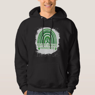 Nierenerkrankung Bewusstsein Gebleicht Regenbogen  Hoodie