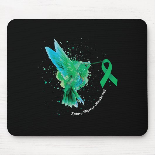 Nierenerkrankung Bewusstsein Sonnenblume Hummingbi Mousepad (Vorne)