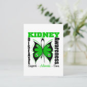Nierenerkrankung Butterfly Sensibilisierung Postkarte (Stehend Vorderseite)