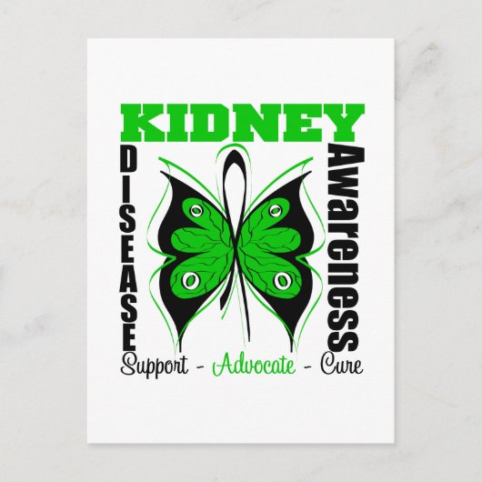Nierenerkrankung Butterfly Sensibilisierung Postkarte (Vorderseite)