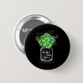 Nierenerkrankung Glaube Liebe Hoffnung Blume Jar A Button (Vorne & Hinten)