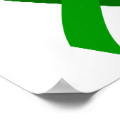 Nierenerkrankung Grüne Schleife 3 Poster (Ecke)