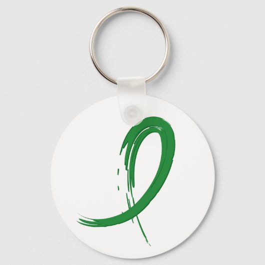 Nierenerkrankung Grüne Schleife A4 Schlüsselanhänger (Vorderseite)