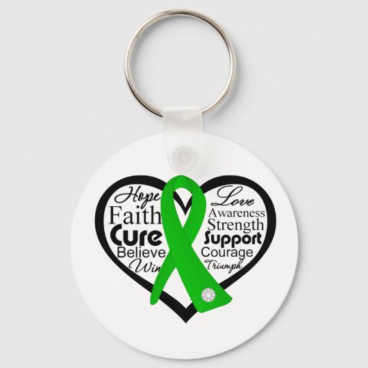 Nierenerkrankung Herz-Band-Collage Schlüsselanhänger (Vorderseite)