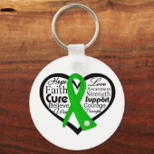 Nierenerkrankung Herz-Band-Collage Schlüsselanhänger (Vorderseite)