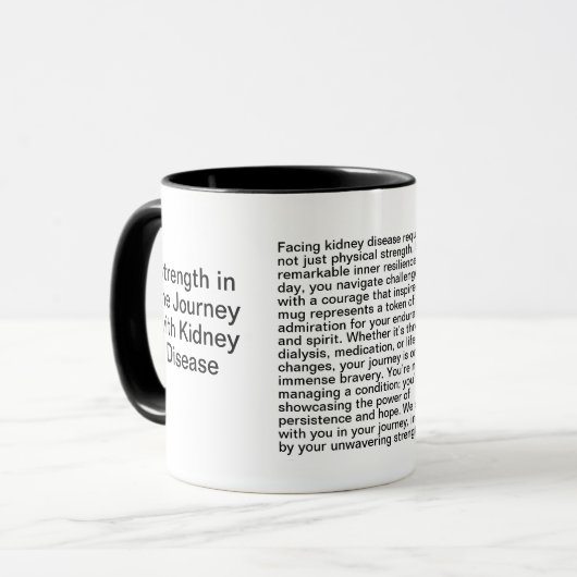 Nierenerkrankung Inspiration Tasse (Vorderseite Links)